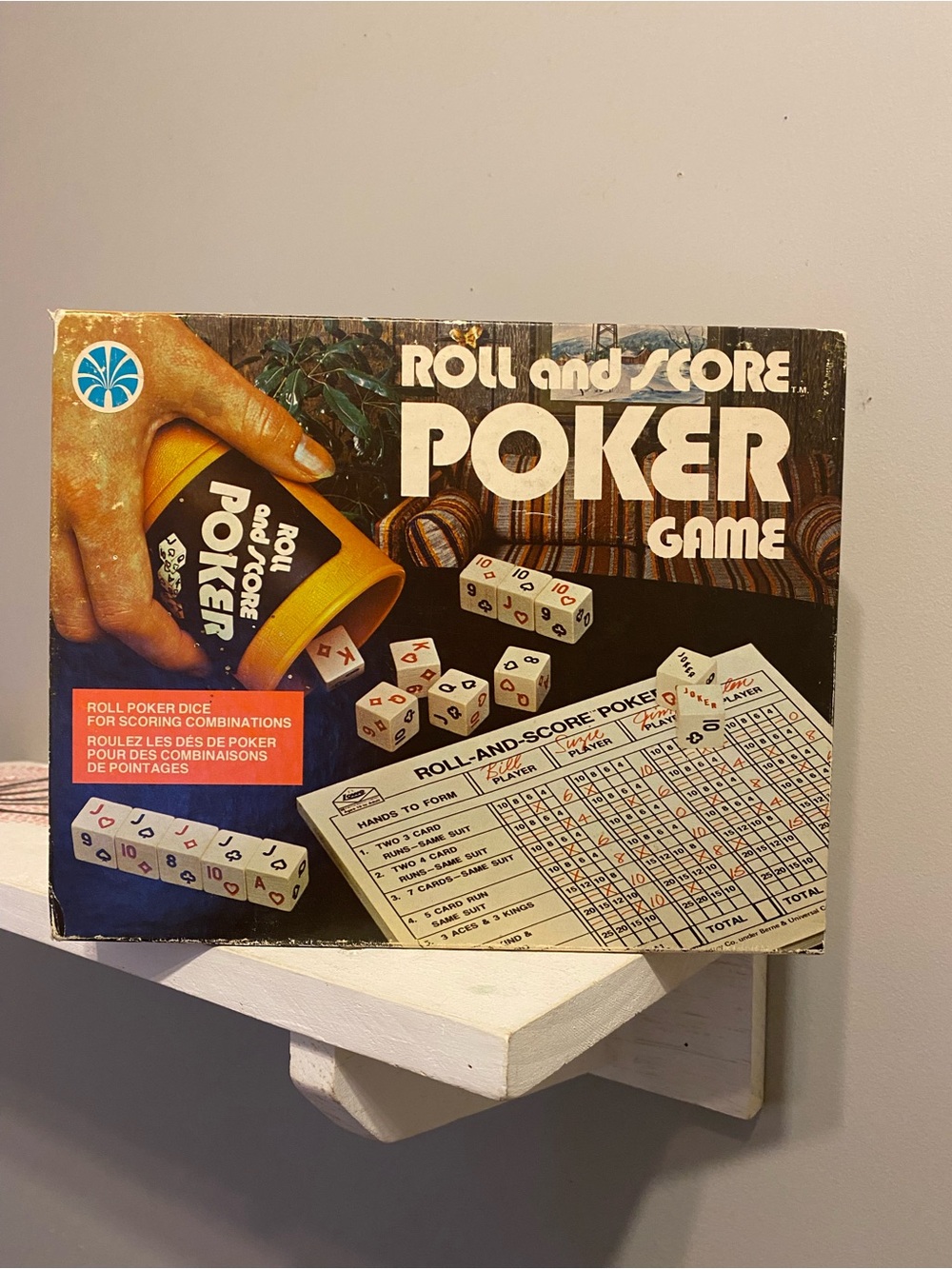 Roll and Score Poker Game - Vintage Board Game